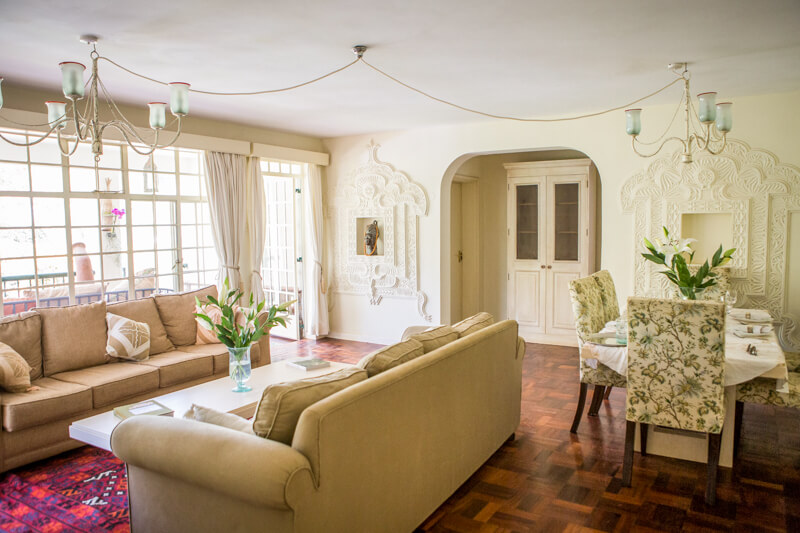 Garden Cottage Living and Dining Room - Furnished Apartments in Nairobi