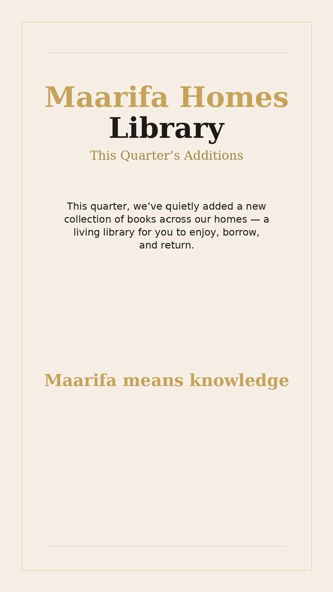 Maarifa Library Reading Space