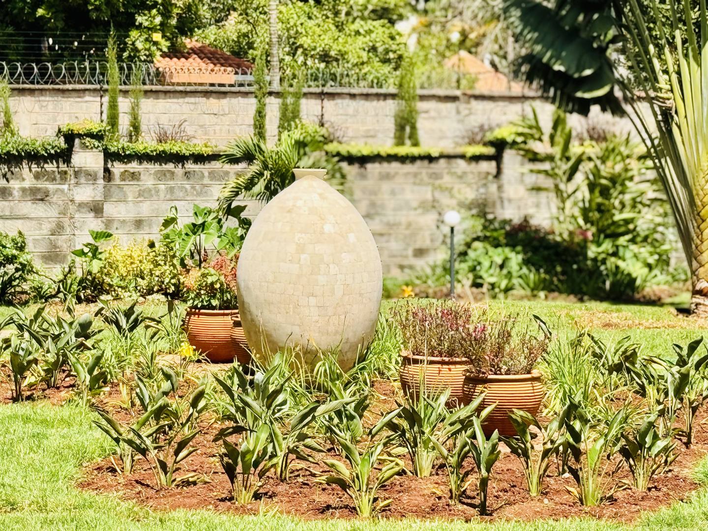 Lush garden pathway at Maarifa